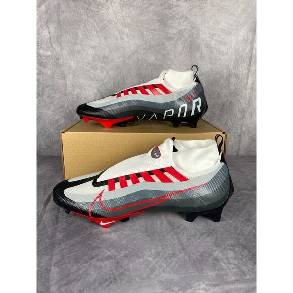 Nike Vapor Edge Pro 360 Football Cleats DQ3670-061 Red-Gray New Men's Size 16 - Picture 1 of 6